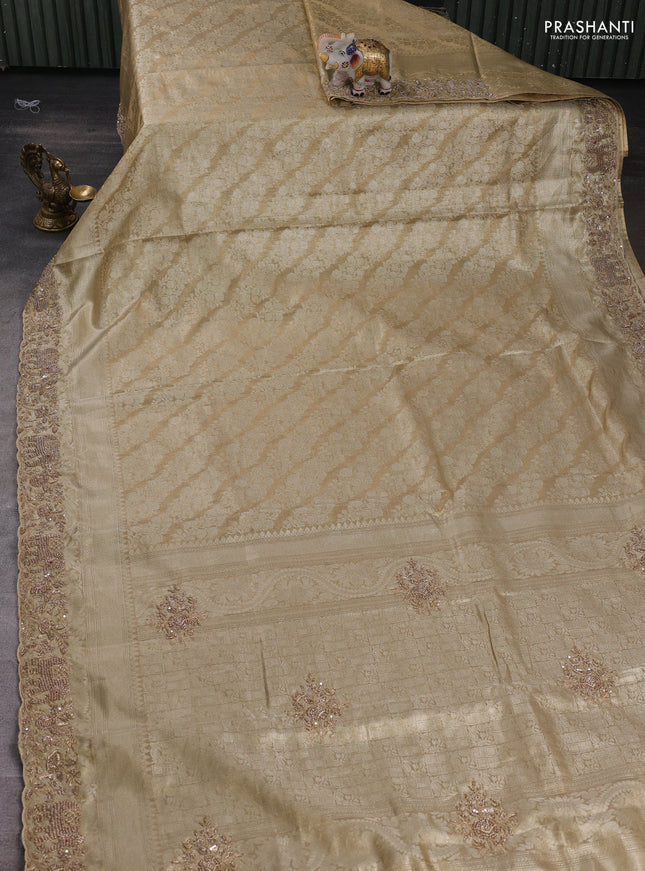 Gold Kanchipuram Silk - Embroidery