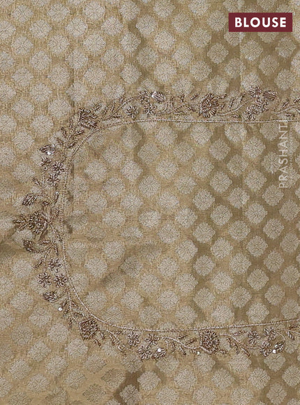 Gold Pure Kanchipuram Silk - Embroidery