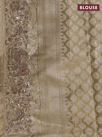 Gold Pure Kanchipuram Silk - Embroidery