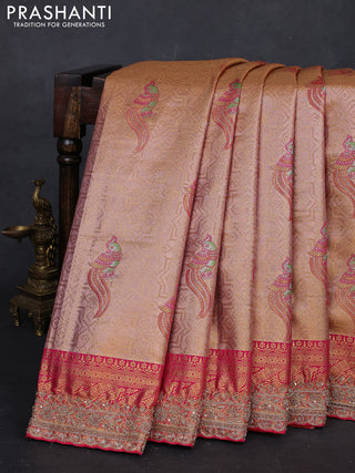 Pink Pure Kanchipuram Silk - Embroidery