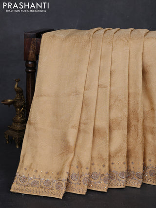 Gold Pure Kanchipuram Silk - Embroidery