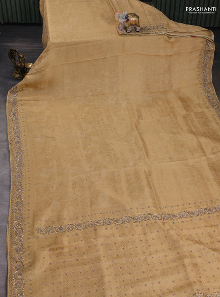 Gold Pure Kanchipuram Silk - Embroidery