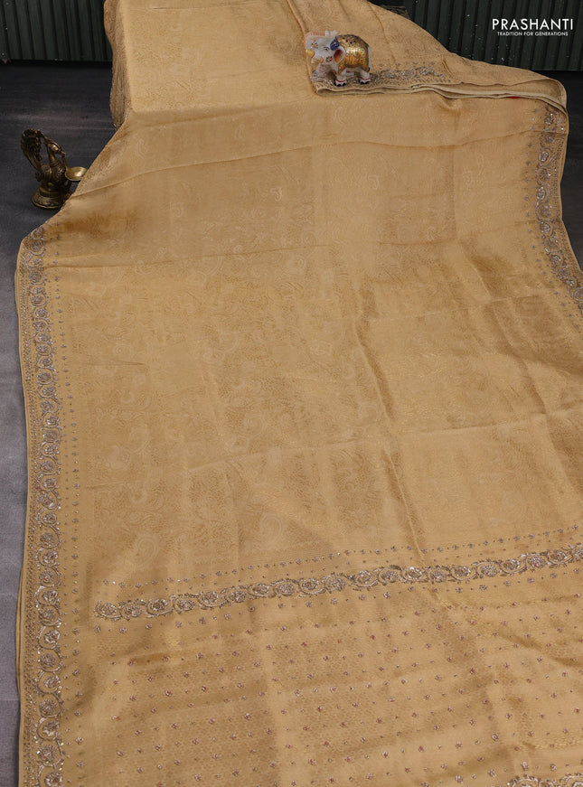Gold Kanchipuram Silk - Embroidery