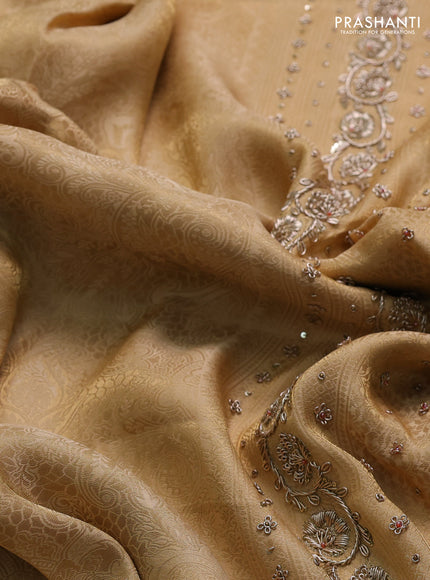 Gold Pure Kanchipuram Silk - Embroidery