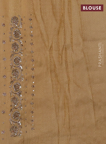 Gold Pure Kanchipuram Silk - Embroidery