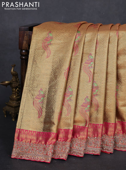 Pink Pure Kanchipuram Silk - Embroidery