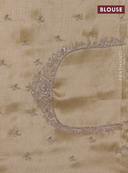 Gold Pure Kanchipuram Silk - Embroidery