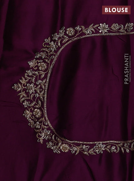 Purple Pure Kanchipuram Silk - Embroidery