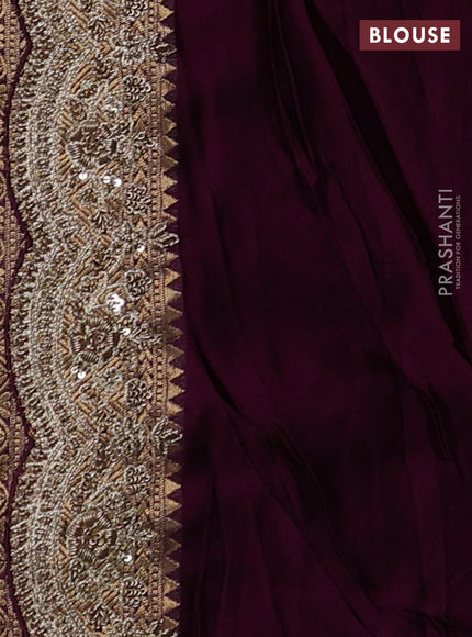 Purple Pure Kanchipuram Silk - Embroidery