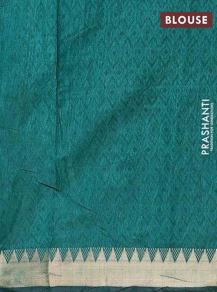 Green Semi Tussar Saree - Kantha Work