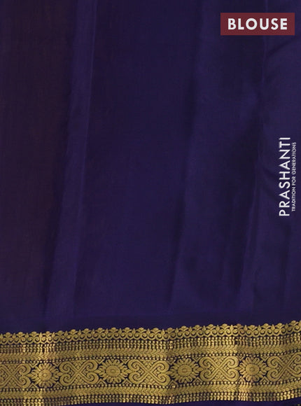 Rust & Navy Blue Kanchipuram Silk - Buttas