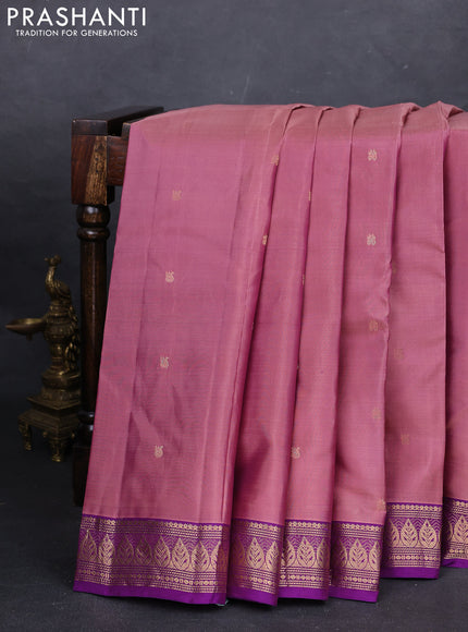 Pink & Purple Kanchipuram Silk - Buttas