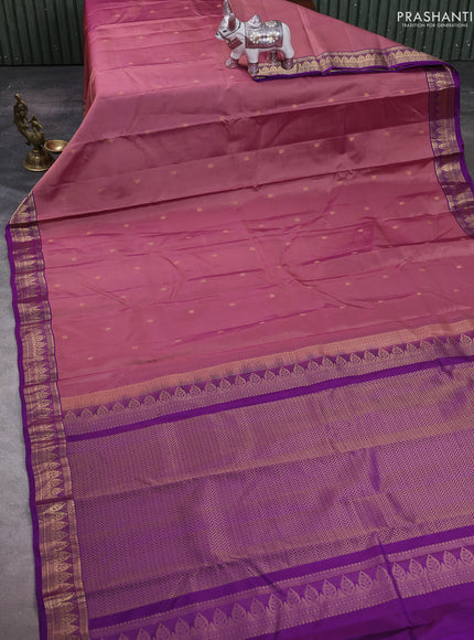 Pink & Purple Kanchipuram Silk - Buttas