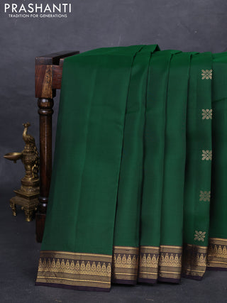 Green & Black Kanchipuram Silk - Buttas