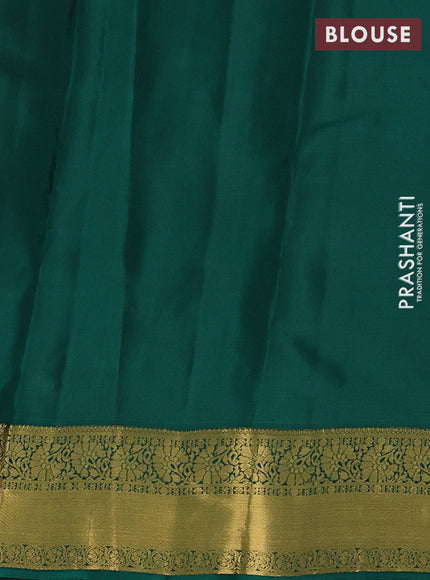 Black & Green Kanchipuram Silk - Buttas