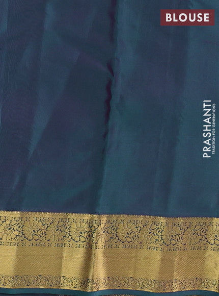 Pastel Purple & Green Kanchipuram Silk - Buttas