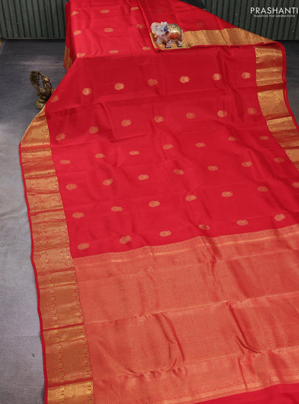 Red Kanchipuram Silk - Buttas
