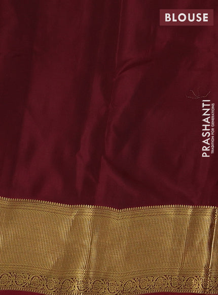 Black & Maroon Kanchipuram Silk - Buttas
