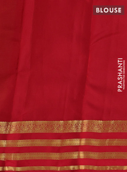 Green & Red Kanchipuram Silk - Buttas