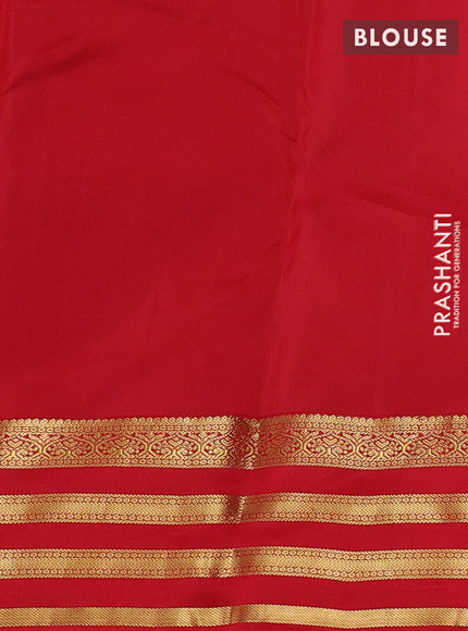 Black & Red Kanchipuram Silk - Buttas
