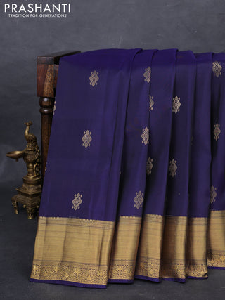 Violet Kanchipuram Silk - Buttas