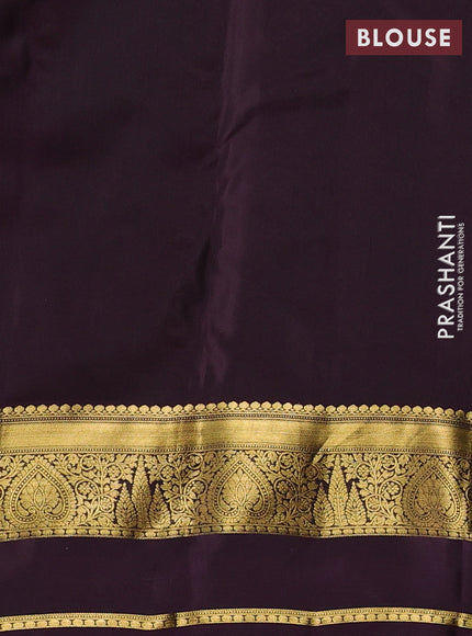 Green & Wine Kanchipuram Silk - Buttas