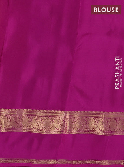 Mustard Yellow & Pink Kanchipuram Silk - Buttas