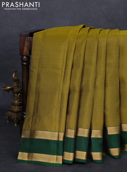 Mehendi Green & Green Kanchipuram Silk - Buttas