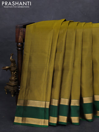 Mehendi Green & Green Kanchipuram Silk - Buttas