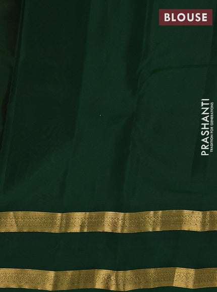 Mehendi Green & Green Kanchipuram Silk - Buttas