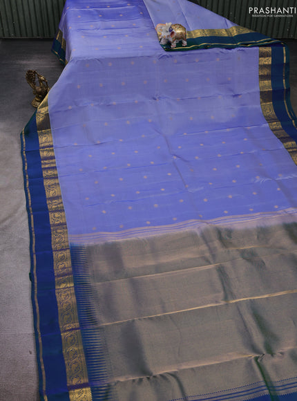 Pastel Blue & Green Kanchipuram Silk - Buttas