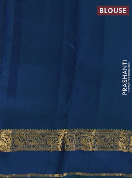 Pastel Blue & Green Kanchipuram Silk - Buttas