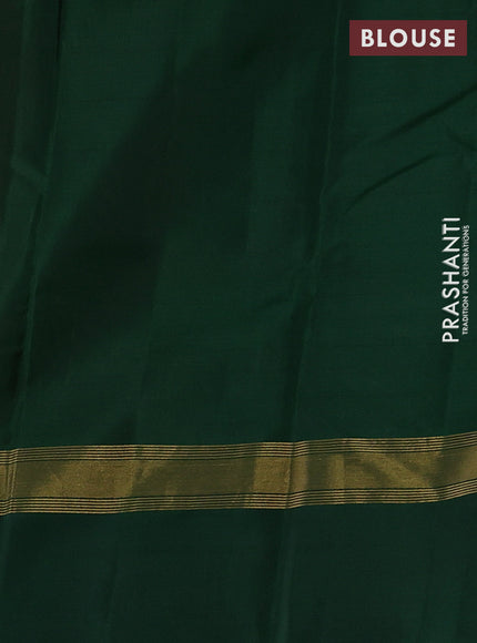 Rust & Green Kanchipuram Silk - Buttas