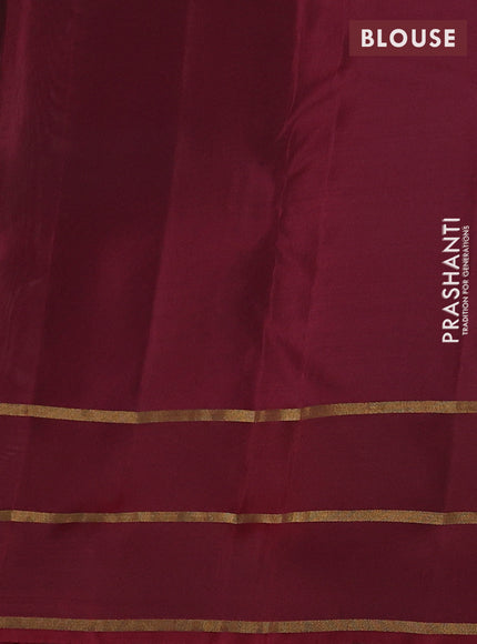 Sap Green & Maroon Kanchipuram Silk - Buttas