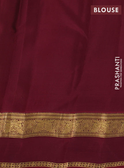 Green & Maroon Kanchipuram Silk - Buttas