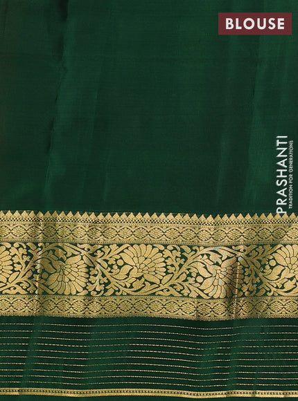 Rust & Green Kanchipuram Silk - Buttas