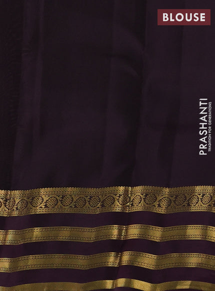Peach & Wine Kanchipuram Silk - Buttas