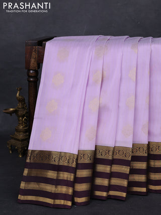 Lavender & Wine Kanchipuram Silk - Buttas