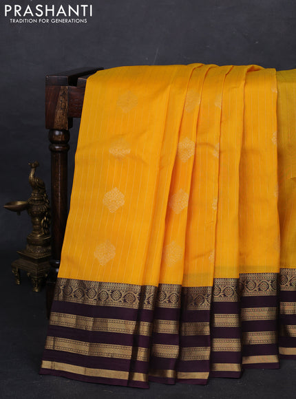 Yellow & Wine Kanchipuram Silk - Buttas