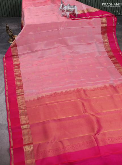 Pastel Pink & Pink Kanchipuram Silk - Buttas