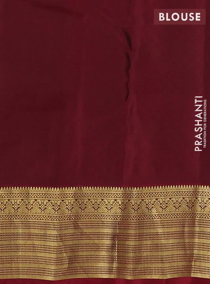 Green & Maroon Kanchipuram Silk - Buttas
