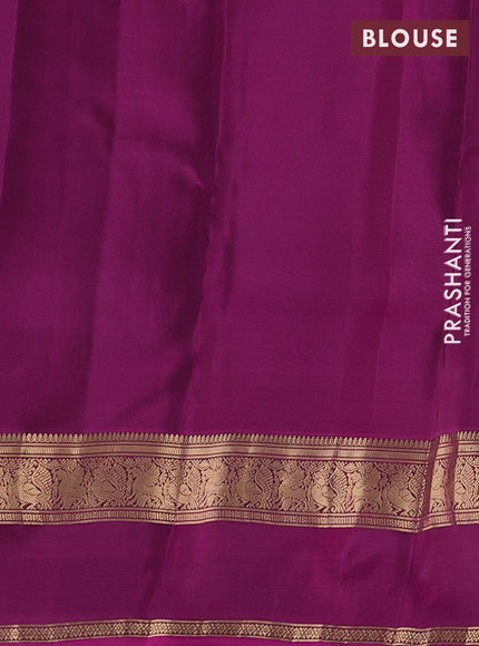 Violet & Magenta Pink Kanchipuram Silk - Buttas