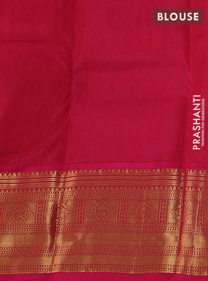 Teal Green & Pink Kanchipuram Silk - Buttas
