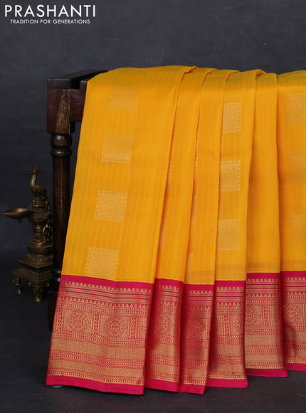 Yellow & Pink Kanchipuram Silk - Buttas