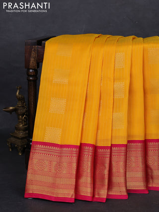 Yellow & Pink Kanchipuram Silk - Buttas