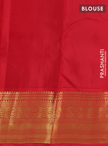 Yellow & Red Kanchipuram Silk - Buttas