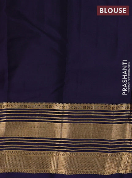 Maroon & Navy Blue Kanchipuram Silk - Buttas