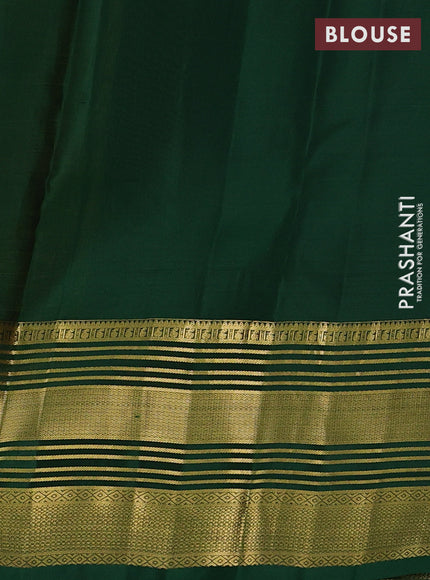 Mehendi Green & Green Kanchipuram Silk - Buttas