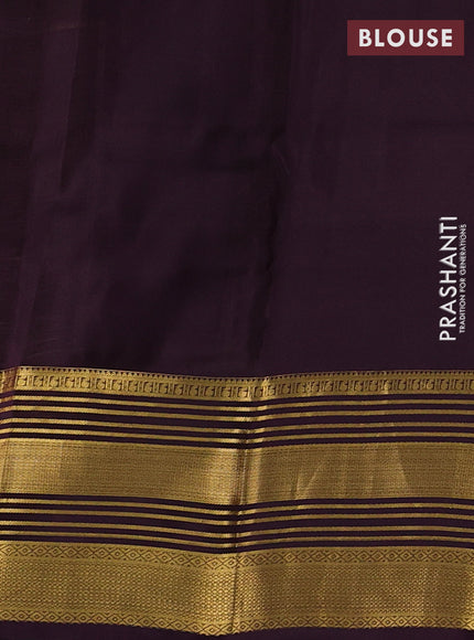 Brown & Wine Kanchipuram Silk - Buttas