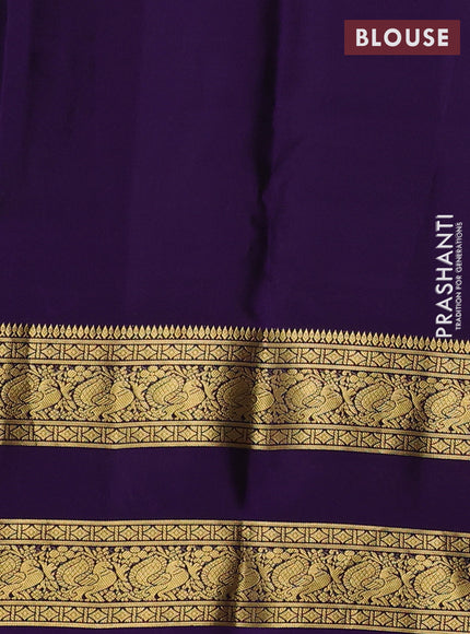 Green & Violet Kanchipuram Silk - Buttas